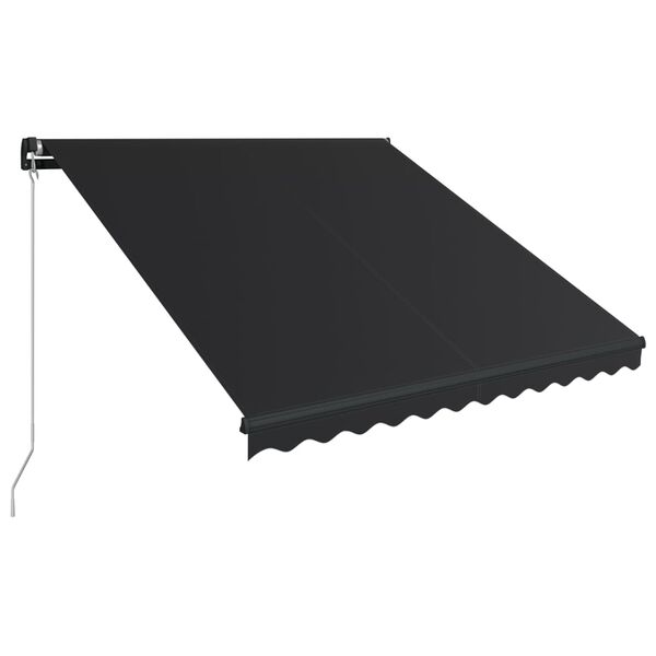 vidaXL Tenda na ručno uvlačenje s LED svjetlima 300 x 250 cm antracit