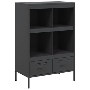 vidaXL Visoka komoda crna 68 x 39 x 101,5 cm od čelika