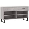 vidaXL Klupa za cipele siva boja hrasta 102x35x55 cm konstruirano drvo