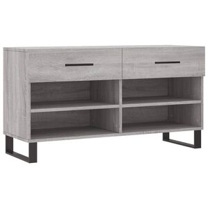 vidaXL Klupa za cipele siva boja hrasta 102x35x55 cm konstruirano drvo