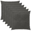 vidaXL Presvlaka za jastuk 6 pcs HEERLEN Tamnosiva 65 x 65 cm Bar&scaron;un