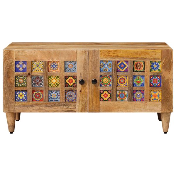 vidaXL Kava Stol Prirodna 80 x 50 x 40 cm Čvrsto drvo manga