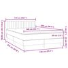 vidaXL Box Spring krevet s madracem i LED tamnoplavi 140x220 cm bar&scaron;un