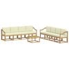 vidaXL Set vanjskih sofa 9 kom. Bijela i krem