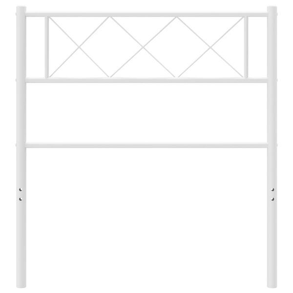 vidaXL Metalno uzglavlje bijelo 75 cm