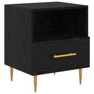 vidaXL Noćni ormarić Crna 40 x 35 x 47,5 cm Konstruirano drvo