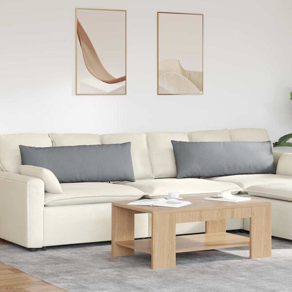 vidaXL Jastučići za sofu 2 pcs Svijetlo siva 120 x 40 cm tkanina