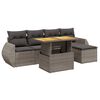 vidaXL 6-dijelni set vrtnih sofa od poliratana s jastucima sivi