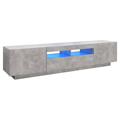 vidaXL TV ormarić s LED svjetlima siva boja betona 180 x 35 x 40 cm