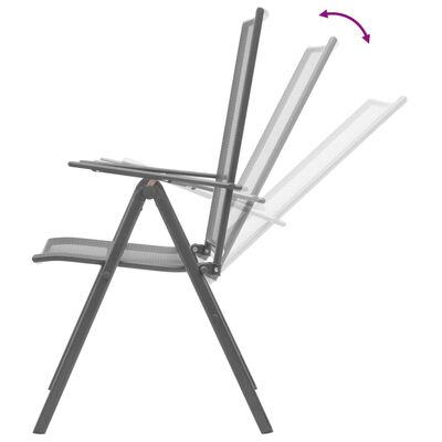 vidaXL 3-dijelni bistro set sa sklopivim stolicama čelični antracit