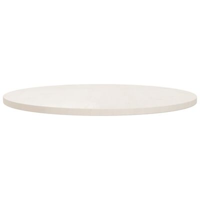 vidaXL Ploča za stol bijela Ø 80 x 2,5 cm od masivne borovine