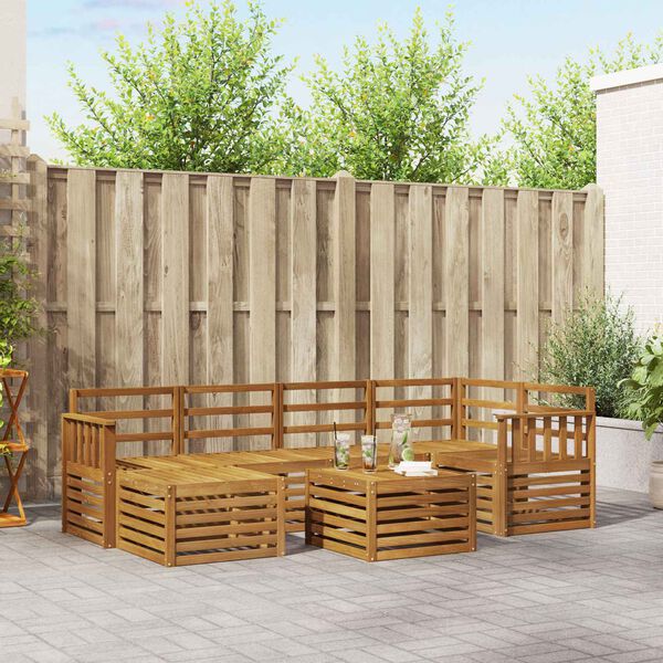 vidaXL Setovi sofa Prirodna Čvrsto drvo akacije