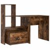 vidaXL Stol Dimljeni hrast Konstruirano drvo 131,5 x 50 x 106,5 cm