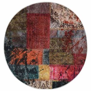 vidaXL Perivi tepih s patchworkom &phi; 120 cm raznobojni