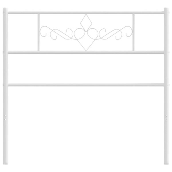 vidaXL Metalno uzglavlje bijelo 75 cm