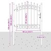 vidaXL Vrata za ogradu Emmen s &scaron;iljcima čelik 103x97 cm crna