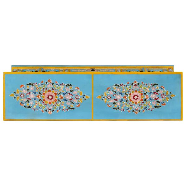 vidaXL TV ormarić plavi 110 x 30 x 40 cm od masivnog drva manga