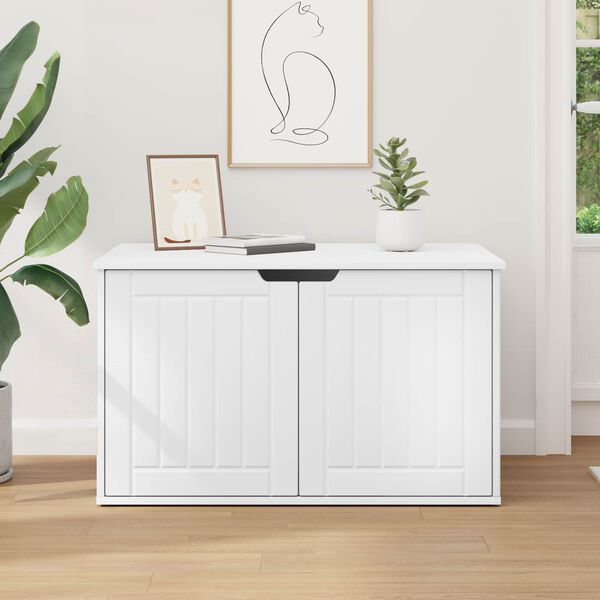 vidaXL Mačja Kuća Bijelo 85 x 55 x 50,5 cm Konstruirano drvo