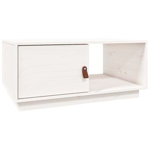 vidaXL Stolić za kavu bijeli 80 x 50 x 35,5 cm od masivne borovine