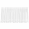 vidaXL Čipkasta zavjesa sa zavjesama Bijelo 80 x 300 cm Poliester