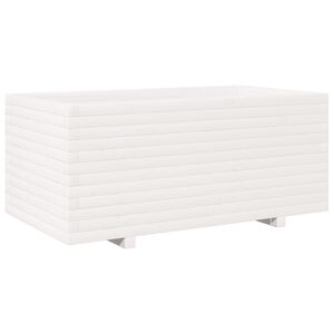 vidaXL Vrtna sadilica bijela 110x60x49,5 cm od masivne borovine