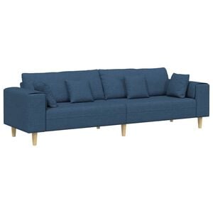 vidaXL Sofa Plava 250 x 77 x 76 cm tkanina