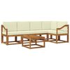 vidaXL Set vanjskih sofa 6 kom. Prirodna i krem