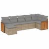 vidaXL 7-dijelni set vrtnih sofa od poliratana s jastucima bež