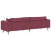 vidaXL Tkaninska sofa s jastukom Vinska crvena 208 cm tkanina