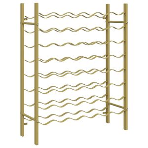 vidaXL Stalak za vino za 48 boca zlatni metalni