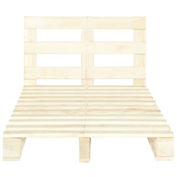 vidaXL Okvir za krevet od paleta od masivne borovine 120 x 200 cm