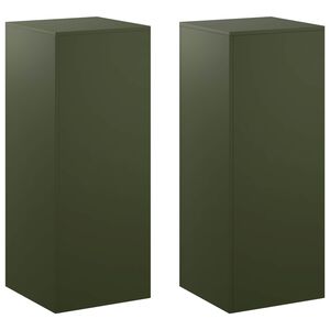 vidaXL Stalak za biljke 2 pcs Maslinastozelena 40 x 40 x 100 cm Čelik