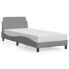 vidaXL Okvir za krevet Dover svijetlosivi 90x190 cm tkanina