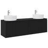 vidaXL Set ormarića za kupaonicu 3 kom. Crna 161.5 x 44.5 x 82 cm