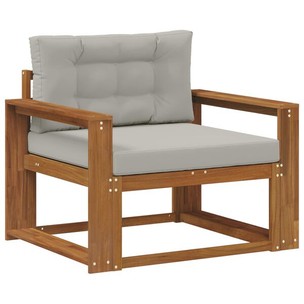 vidaXL Srednja sofa za van Čvrsto drvo akacije Prirodna