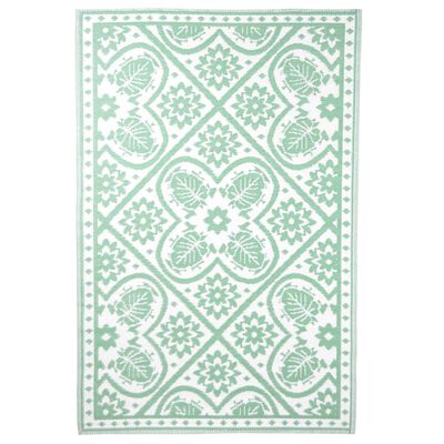 Esschert Design vanjski tepih 182x122 cm zeleno-bijeli uzorak pločica