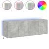 vidaXL Zidni TV ormarići s LED svjetlima 2 kom boja betona 60x35x41 cm