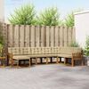 vidaXL Set vanjskih sofa s jastukom 8 pcs Prirodna i bež