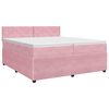 vidaXL Boxspring krevet s madracem Ružičasta 200 x 200 cm Bar&scaron;un