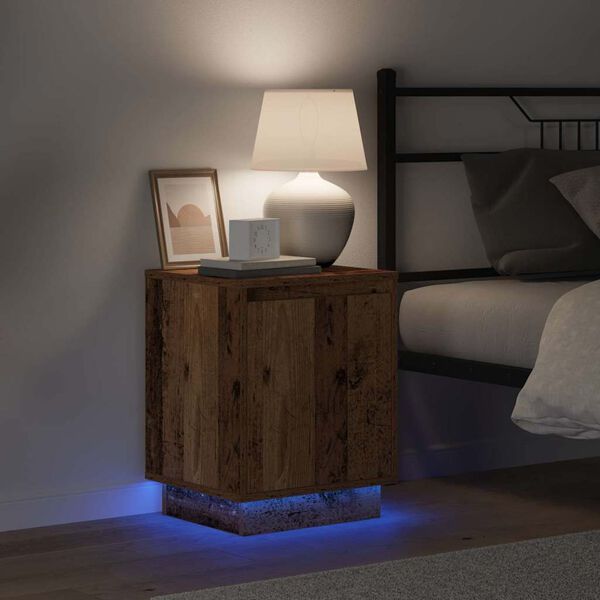 vidaXL Noćni ormar Staro drvo 39 x 34,5 x 50 cm Konstruirano drvo