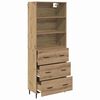 vidaXL Highboard s ladicama Umjetnički hrast 69,5 x 34 x 180 cm