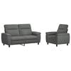 vidaXL Set sofe 2 pcs Tamnosiva Tkanina