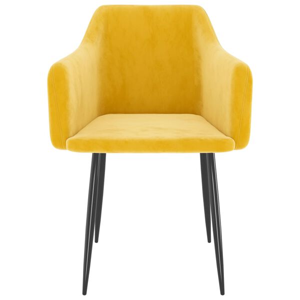 vidaXL Blagovaonske stolice 2 kom boja senfa bar&scaron;unaste