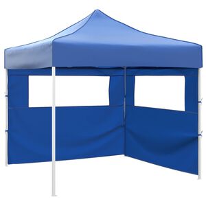 vidaXL Sklopivi &scaron;ator s 2 zida 3 x 3 m plavi