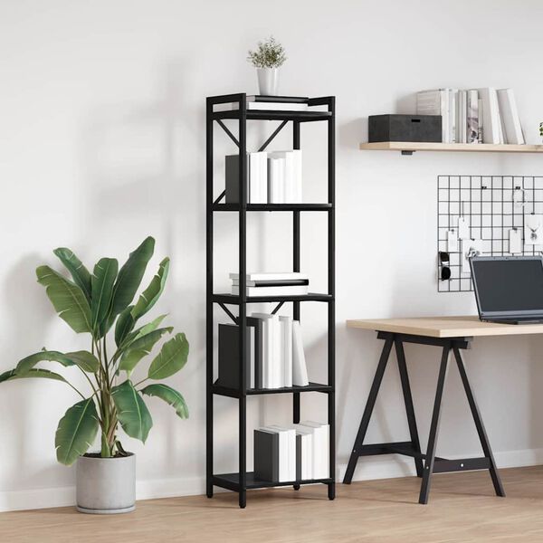 vidaXL Polica Crni hrast 40 x 30 x 155 cm Konstruirano drvo