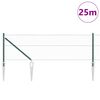 vidaXL Stup za ogradu Zelena 25 x 0,6 m (mreža 36 mm) Čelik i PVC