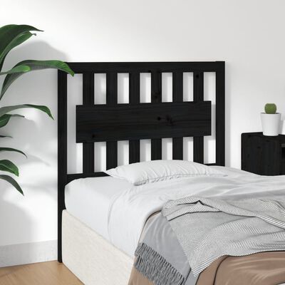 vidaXL Uzglavlje za krevet crno 95,5 x 4 x 100 cm od masivne borovine