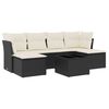 vidaXL 7-dijelni set vrtnih sofa od poliratana s jastucima crni