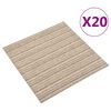 vidaXL Tepih 20 pcs Prugasta bež 50 x 50 cm 100% Polipropilen