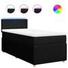 vidaXL Box spring krevet s madracem crni 90x190 cm od tkanine